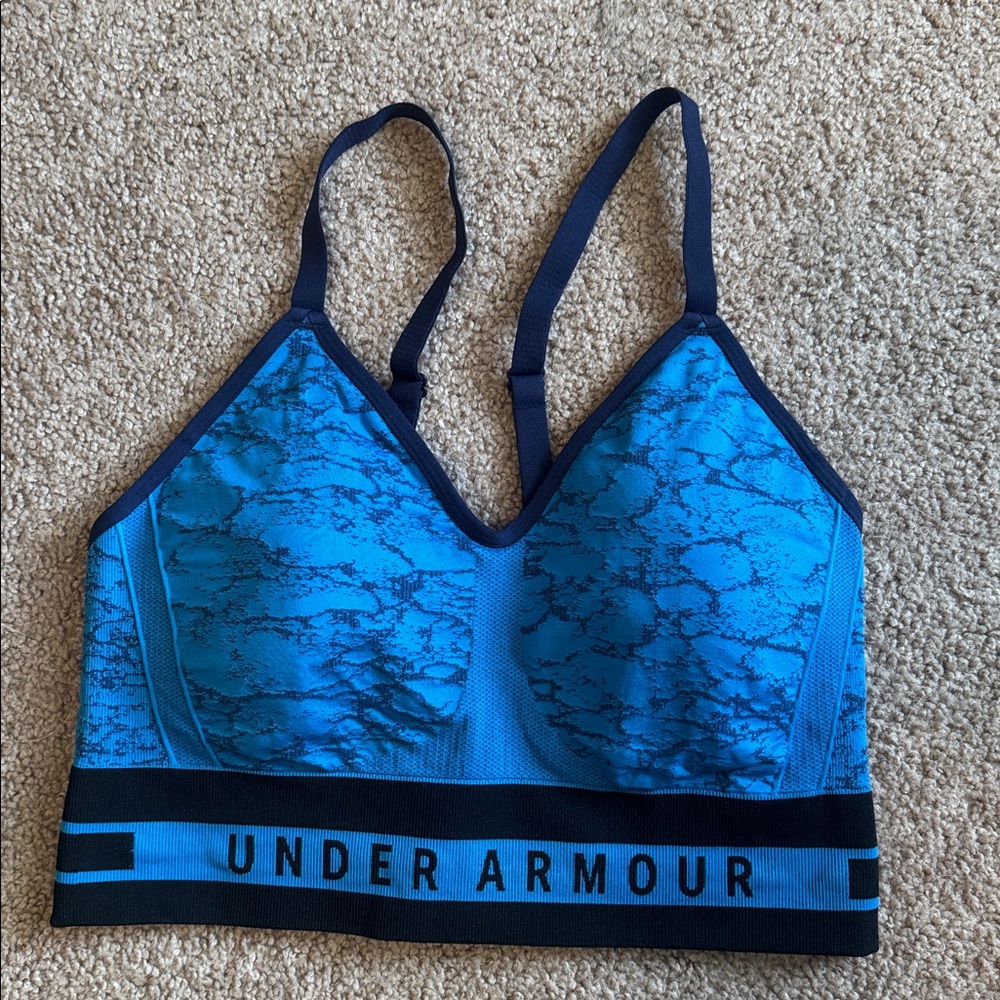 Under Armour Vibrant Blue Patterned Bra